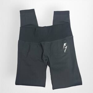 Fitness‎ Served Daily Gray Charcoal Inner Spark Scrunch Leggings Sz M